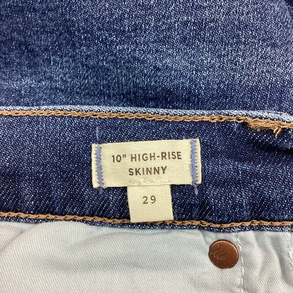Madewell 10” High Rise Skinny Jeans Blue Like New - Picture 11 of 13
